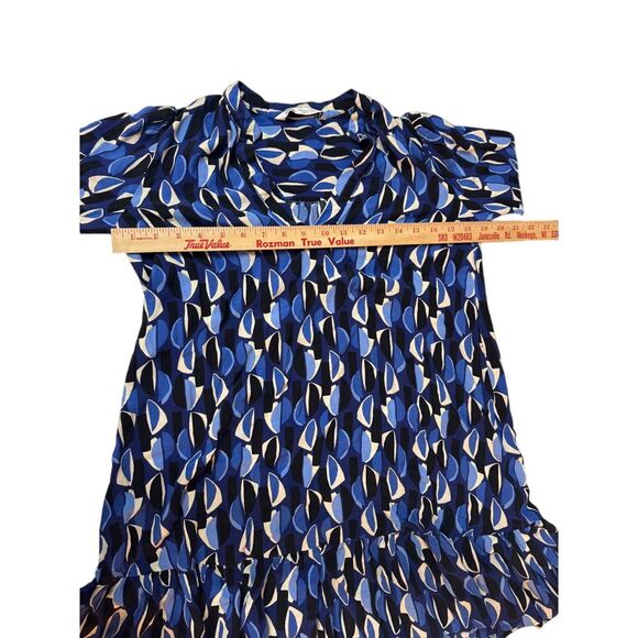 Zara Geometric Print Long Sleeve Mini Dress Size Small - Picture 8 of 9